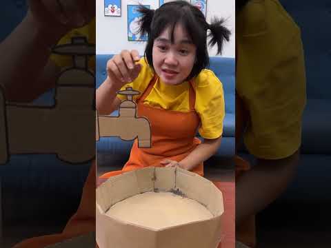 COMPARE Doll Squid Game VS WASH DIRTY CARDBOARD DISHES#asmr