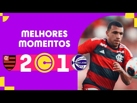 Gols e lances de Flamengo x São José-SP