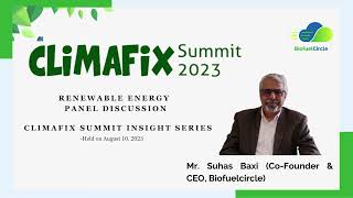 Suhas Baxi At Renewable Energy Panel Discussion - Climafix 2023