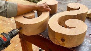 IngeniousWoodworking Techniques Monolithic | Unique Wood Process Idea For Making Curved Dining Table