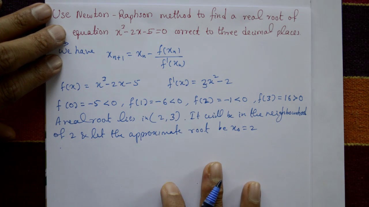 Advanced calculus & numerical method Newton Raphson method using polynomial equation example(PART-1)