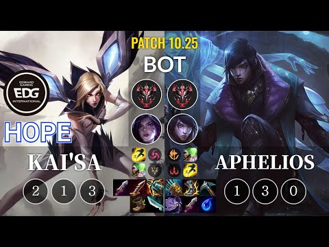 EDG Hope Kai'Sa vs Aphelios Bot - KR Patch 10.25