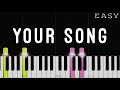 Your Song - Elton John | EASY Piano Tutorial