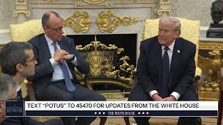  Trump dan Kanselir Jerman Bahas Iran, Ukraina, dan Perang Dagang di Gedung Putih