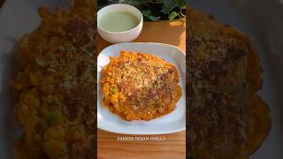 Paneer besan chilla | recipe video | besan cha pola