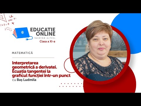 Matematică, Clasa a XI-a, Interpretarea geometrică a derivatei. Ecuația tangentei la graficul...