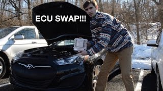 How To: ECU Swap Hyundai Genesis! +60WHP, +5PSI, & Launch Control