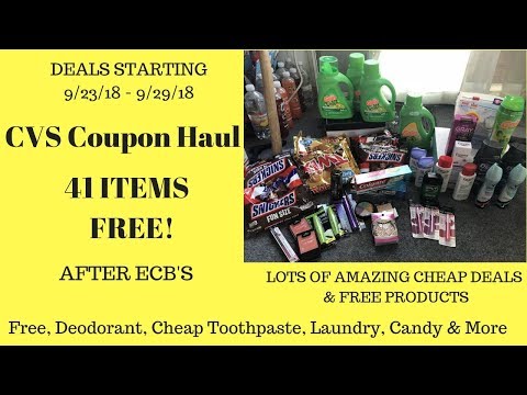 CVS Coupon Haul Deals Starting 9/23/18~41 Items FREE After ECB~Lots of Cheap & Free Deals ❤️😍 Video