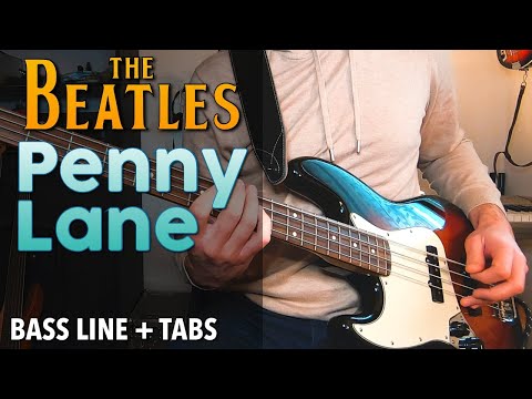 The Beatles - Penny Lane /// BASS LINE [Play Along Tabs]