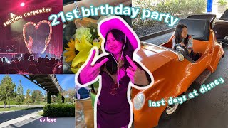 TURNING 21! party, sabrina carpenter concert, & last cast member days at disney!
