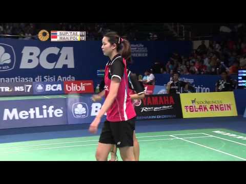 BCA Indonesia Open 2015 | Badminton R16 M1-WD | Supajirakul/Taerattanachai vs Maheswari/Polii