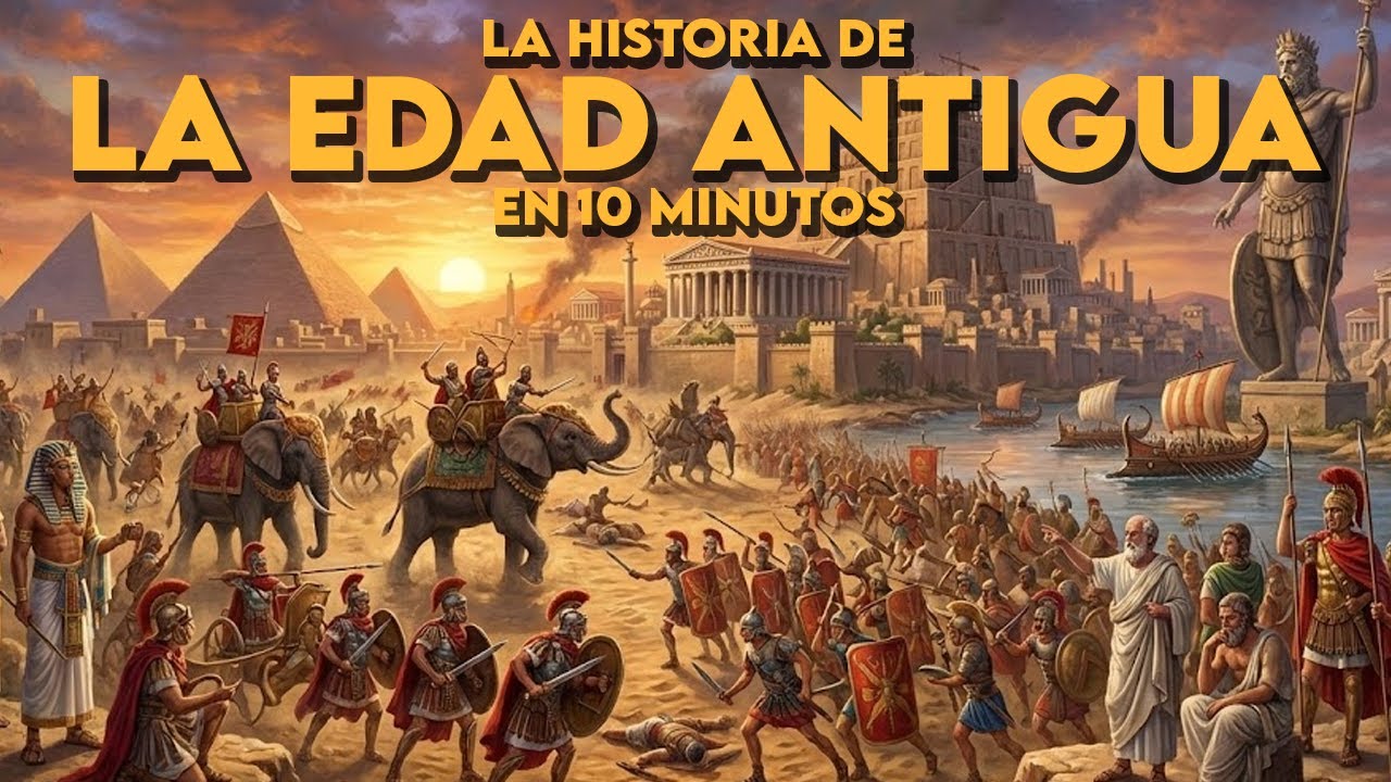 ✅ 🏛️ La EDAD ANTIGUA en 10 minutos | Todo sobre sobre egipcios, griegos, persas, romanos...