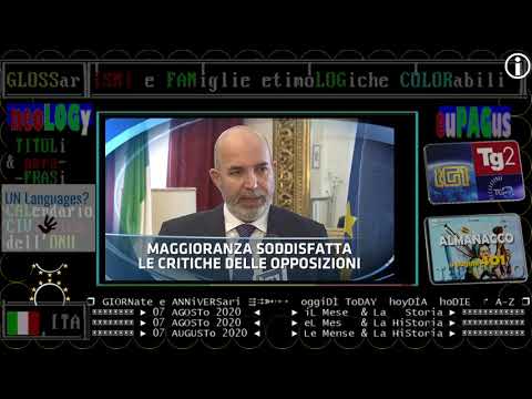 TITOLi TG1 sera 07 agosto 2020 prima notizia: decreto agosto, CdM ancora in corso