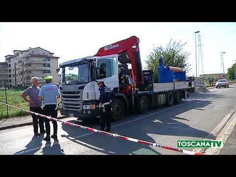 2017-09-30 PRATO - PEDONE INVESTITO DA CARICO PERSO DA CAMION, INCHIESTA