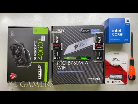 intel Core i5 14400F msi PRO B760M-A WIFI DDR5 msi RTX4060Ti VENTUS 2X 14th gen GAMING PC Build