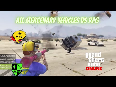 All Mercenary DLC Vehicles Stock & Fully Upgraded VS RPG's