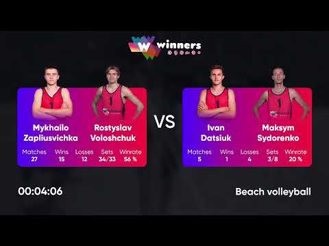 22:45 M. Zapliusvichka /R.Voloshchuk - I.Datsiuk / M.Sydorenko 22.09.2022 | Winners Beach Volleyball