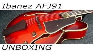Video thumbnail for Ibanez AFJ91 Hollowbody Archtop Electric Guitar Unboxing by Cheap Guitars, Pedals, Amps