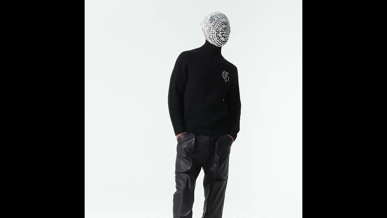 Sleek Black Knitted Turtleneck Sweater with Logo | Winter Style Essential!