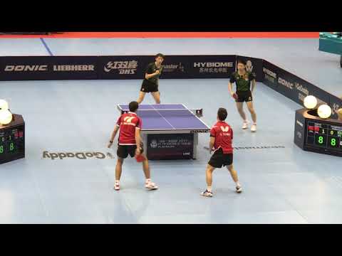 Fang Bo & Zhou Yu - Calderano Hugo & Tsuboi Gustavo @ Austrian Open 21/09/2017 (private video HD)