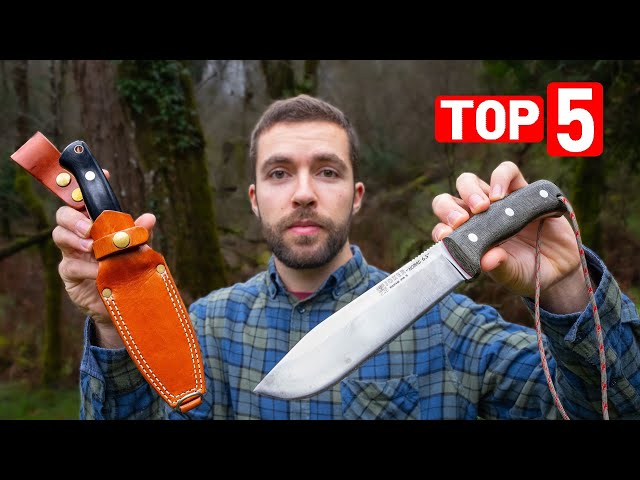 Vídeo relacionado con PURPLEBIRD Cuchillo de caza grande de hoja fija de 19 cm,Cuchillo de Bushcraft,Cuchillo de cinturón de hoja completa con funda de cuero Cuchillo de supervivencia al aire libre