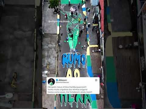 ESSA HOMENAGEM AO ALISSON FICOU FANTÁSTICA!! QUE PINTURA DE RUA LINDA #shorts
