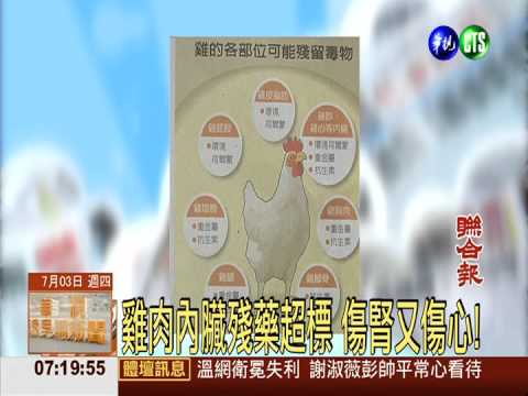 雞肉內臟殘藥超標 傷腎又傷心!
