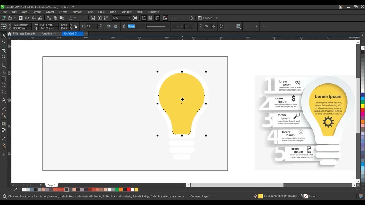 Most Creative Infographic Template Design for Beginners - Ahsan Sabri - Coreldraw Tutorial