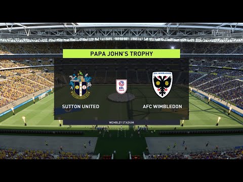 Sutton United FC vs AFC Wimbledon (09/11/2021) EFL Trophy FIFA 22