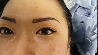 Classic Powder Eyebrow + Cat Eyeliner PMU on Oriental Skin by El Truchan @ Perfect Definition