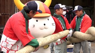 12月8日【びわ湖放送ニュース】彦根城でしめ縄仕上げ