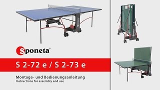 Sponeta S 2-72 e / S 2-73 e - Montageanleitung Tischtennistisch / Instructions for assembly and use