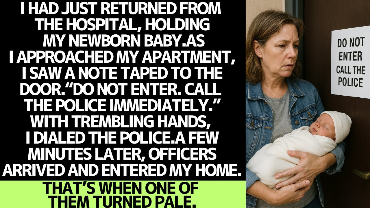I came home from the hospital with my newborn… and found a warning on my door.