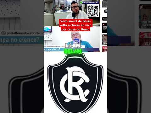 Vovô amurf de Goiás volta a chorar ao vivo por causa do Remo #remo #goias #belem