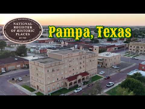 Pampa, Texas - National Register of Historic Places - Aerial Views of All 7 Locations