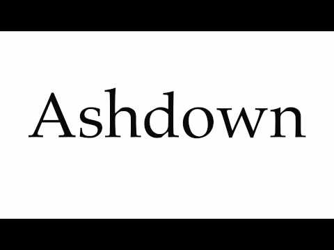 How to Pronounce Ashdown
