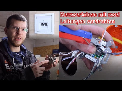 Wiring the network socket (assignment of both ports)