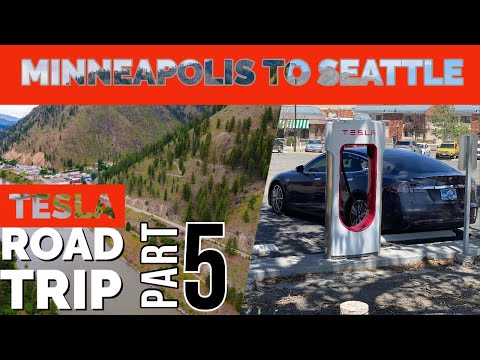 Tesla Road Trip (w/data) Part 5 - POWER OUTAGE in Montana! - Minneapolis, MN to Seattle, WA