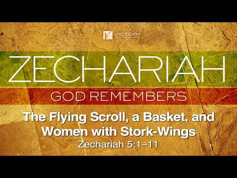 The Flying Scroll, A Basket, and Women With Stork Wings