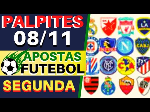 Dicas e Palpites de Futebol para 08/11 (SEGUNDA).