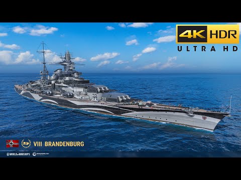 World of Warships - BRANDENBURG VS TIRPITZ #1096 | brawl 1vs1 | 4K HDR PQ 60 FPS| tier VIII bb