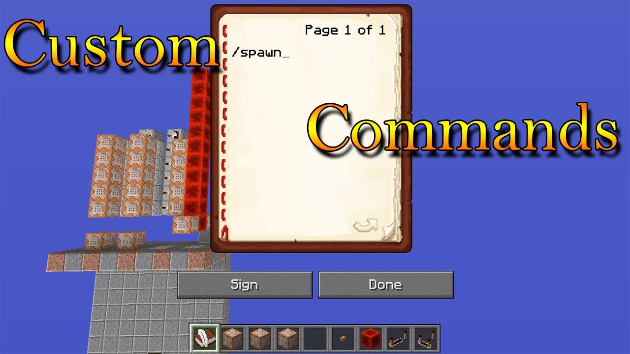 Custom Commands in Vanilla Mc (Useful for Servers)