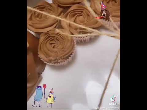 Weiner Dog Cupcake Cake #dog #dogcake #shorts #baking