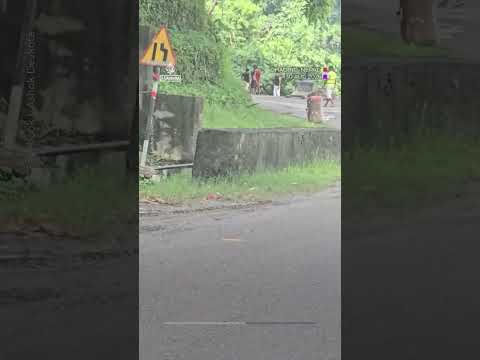 Road collapses in Nepal landslide four days after floods | AJ #shorts