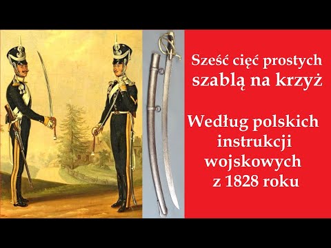 Polskie sześć cięć szablą na krzyż z 1828 roku.