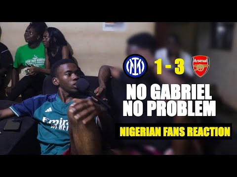 INTER 1- 3 ARSENAL ( BUSAYO - NIGERIAN FAN REACTION) 2025-2026 UEFA CHAMPIONS LEAGUE