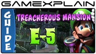 Luigi's Mansion 2: Dark Moon: Treacherous Mansion E-5 Gem, Boo & Puzzle Guide & Walkthrough (100%!)