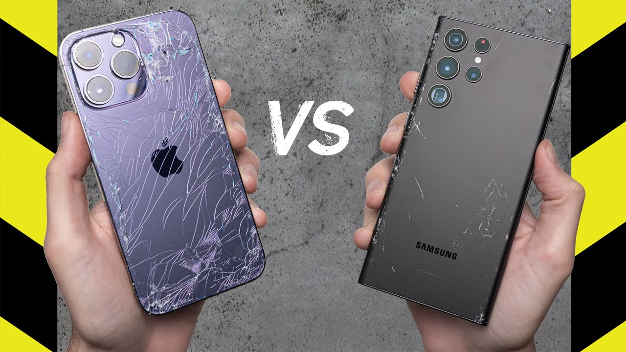 iPhone 14 Pro Max vs. Galaxy S22 Ultra Drop Test! - YouTube