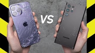 Apple iPhone 14 Pro Max vs Samsung Galaxy S22 Ultra Drop Test!