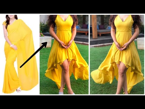 DIY : How To Make High low Ruffle tunic dress in just...
